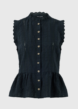 LACE INSERT BUTTON THRU B NAVY £18