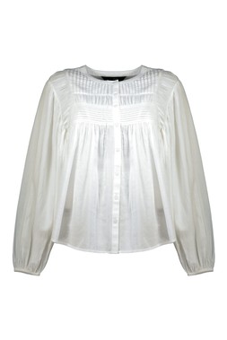 White Pintuck Blouse