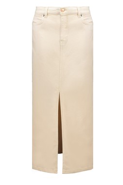 Denim Ecru Midaxi Skirt