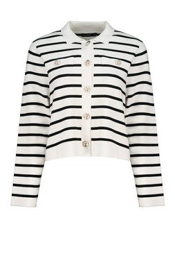 Boxy Crew Stripe Cardigan