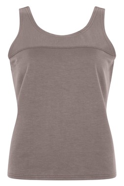 Mocha Soft Touch Rib Vest