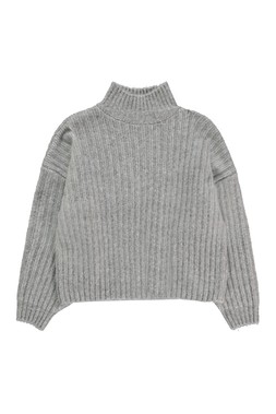Grey Cocoon Turtle Jumper