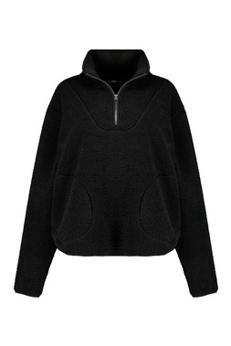 Black Borg Half Zip Jumper