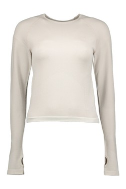 Cream Seamfree Long Sleeve Top