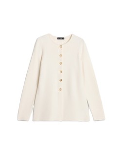 Cream Crew Neck Cardigan