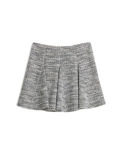 Multi Grey Boucle Salt N Pepper Skater Skirt