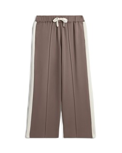Mocha Side Stripe Wide Leg Trouser