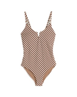 Multi Brown Geo Apex Swimsuit