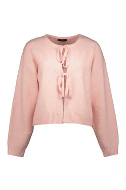 Pink Tie Front Cardigan