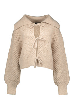 Mink Tie Front Collar Cardigan