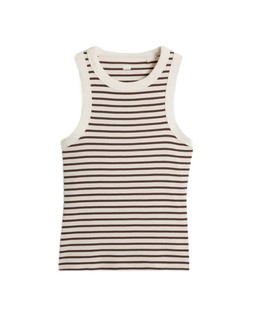 Multi Stripe Chloe Rib Racer Vest