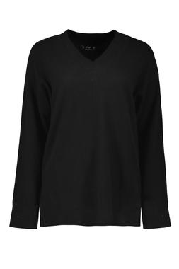 Black Cashmere V Neck Jumper