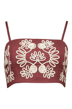 Burgundy Cornelli Cami Top