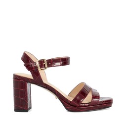 Dune London Manifesting £99 Burgundy croc www.dunelondon.com
