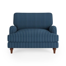 Beatrice II Woven Pinstripe Snuggle Chair