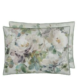 THELMA'S GARDEN CELADON COTTON CUSHION CCDG1279
