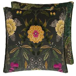 BROCART DECORATIF VELOURS OLIVE CUSHION CCDG1452