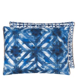 PARQUET BATIK INDIGO COTTON CUSHION CCDG1458