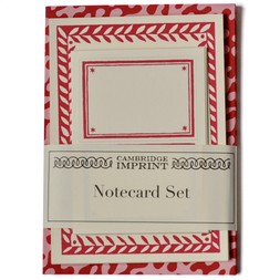 Set of Notecards and Envelopes Kelp Raspberry Ripple