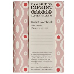 Pocket Notebook Persephone Pale Pink and Raspberry