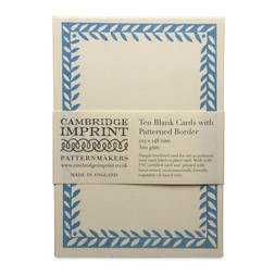 Ten Postcards with Patterned Border in Bright Blue