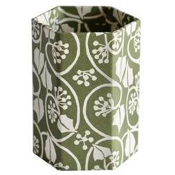 Small Ivy Stripe Sage Green Pencil Pot