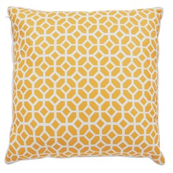 Yellow Geometric Cushion