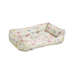 Grey and Pink Dog Bed