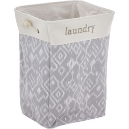 Grey Aztec Drawstring Laundry basket &pound;14.99