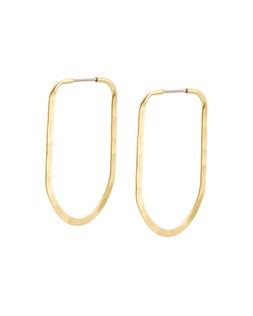 Kara Gold Tone Bar Large Statement Earrings £18