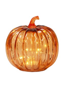 Glass LED pumpkin light