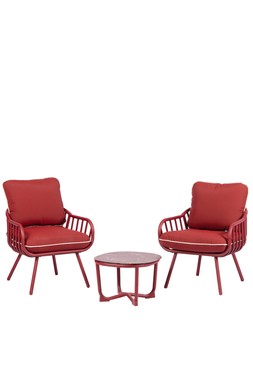 Outdoor Oasis Cherry Red Bistro Set