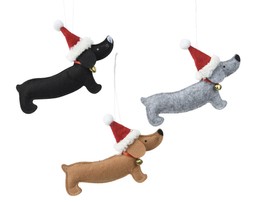 Felt dogs with hat 3ass