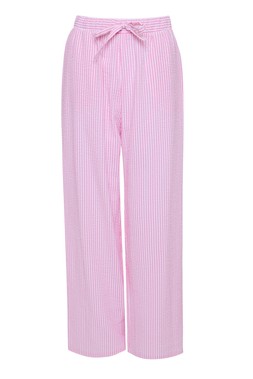 Pink Stripe Seersucker Button Up Pyjama Set