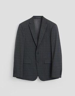 Regular Fit Cotton Rich Blazer in Grey Check £65