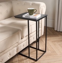 OHS C Shape Side Table - Black Wood- £18