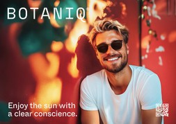Botaniq Men's 7071 Crystal Caramel & Blue/Brown Sunglasses