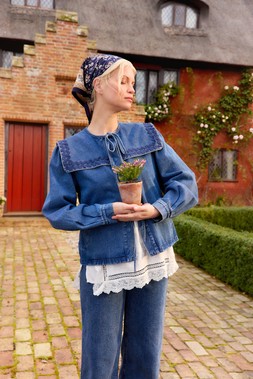 Nima Floral Square Cotton Scarf