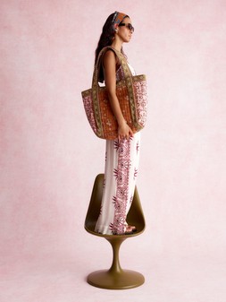 Ines Floral Patchwork Quilted Tote Bag