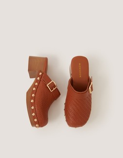 Celia Clog Sandals Tan