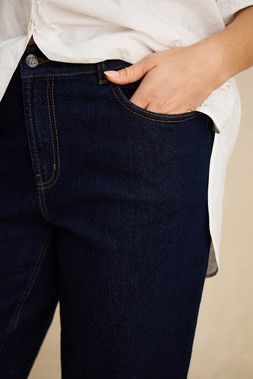 Dina Darted Barrel Jeans Blue