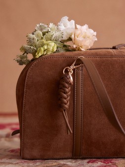 Cate Suede Bowler Bag