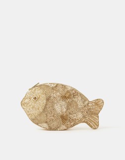 Beaded Fish Pouch