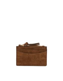 Suede Card Holder Tan
