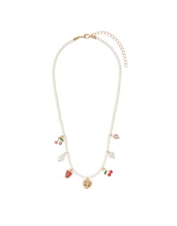 Fruit Charm Pearl Necklace
