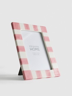PRIMARK PINK GR 4X6 STRIPE CERAMIC FRAME, £4.50, €5, $6.50, RON30, PLN26, CZK155, HUF2200