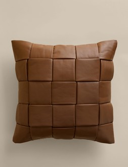 M&S Leather Basket Weave Cushion £95