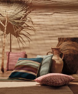M&S SET OF 2 OUTDOOR CUSHIONS £25 / M&S SET OF 2 STRIPE OUTDOO CUSHIONS £29.50 / M&S SET OF 2 GEOMETIC OUTDOOR CUSHIONS £29.50 / M&S OUTDOOR RUG FROM £119