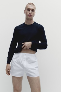 M&S Autograph Pure Extra Fine Merino Wool Crew Neck Jumper £40, M&S Autograph 5pk Supima® Cotton Rich Woven Boxers £38 (1)